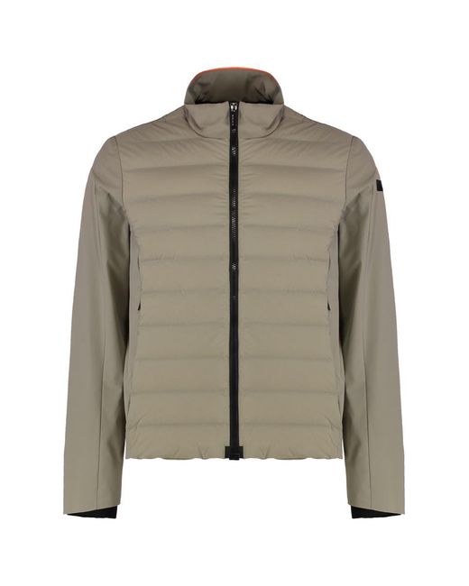 Rrd Brown Techno Fabric Down Jacket for men