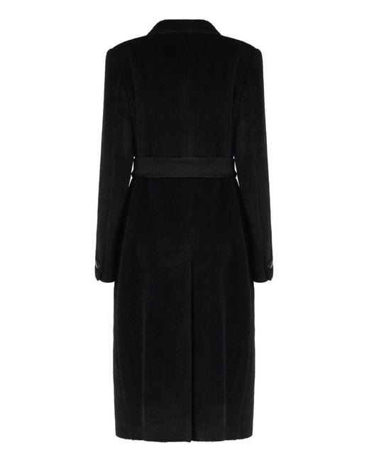 Tagliatore Black Faux Fur Coat
