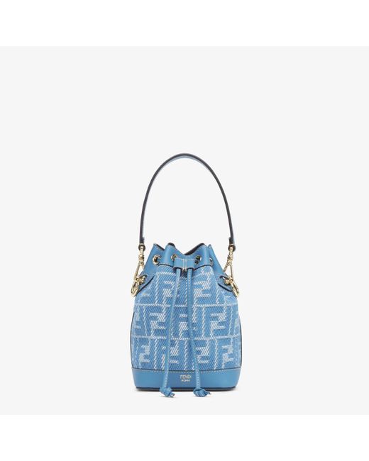 Fendi Blue "Mon Tresor" Bucket Bag