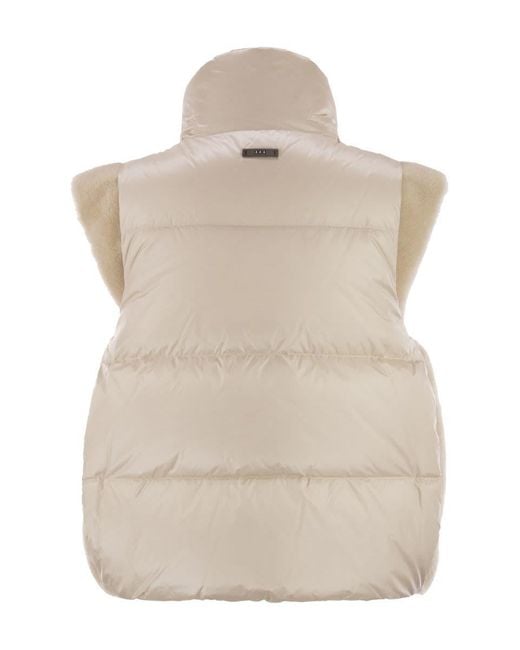 Peserico Natural Down Vest With Wing Sleeves