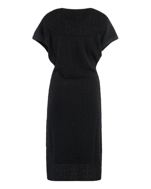 Givenchy Black Jacquard Knit Dress