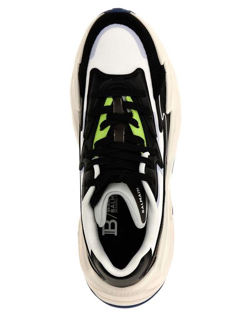 Balmain White 'Run-Row' Sneaker for men