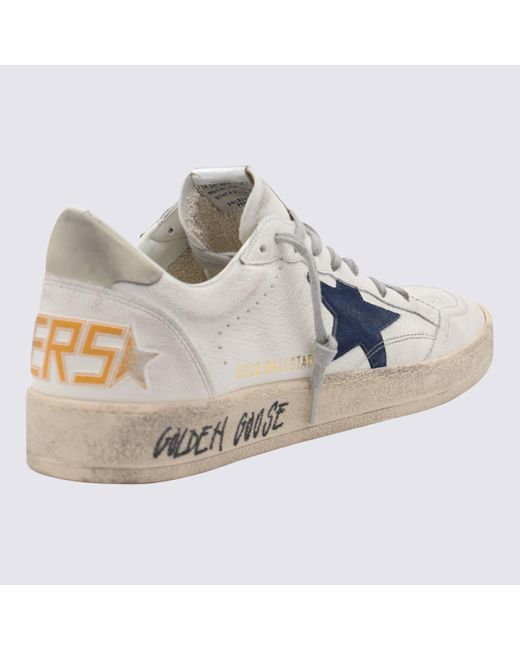 Golden Goose Deluxe Brand Blue And Leather Ball Star Sneakers for men