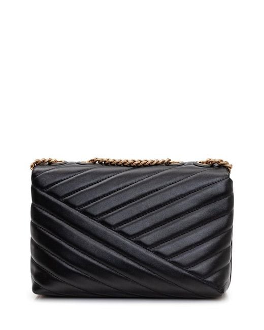 Tory Burch Black Kira Chevron Small Shoulder Bag