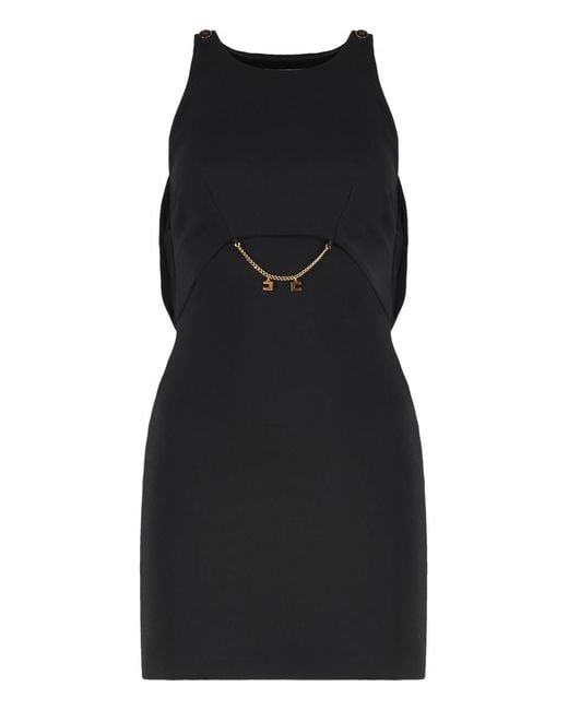 Elisabetta Franchi Black Crepe Dress