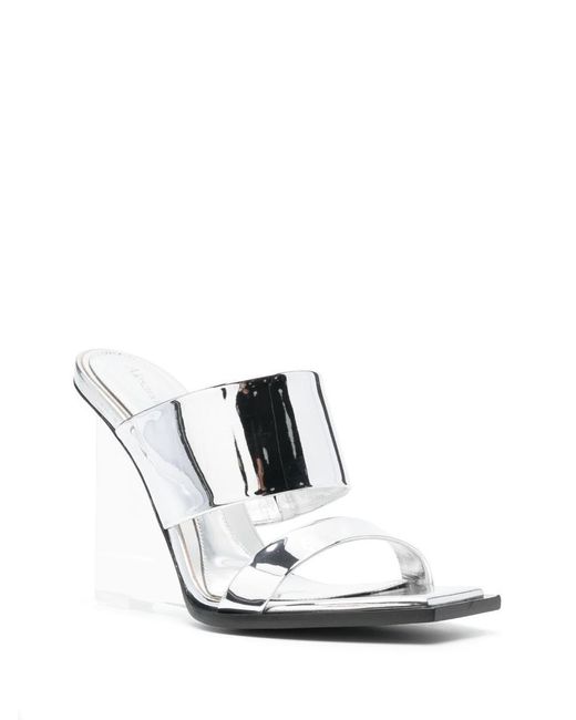 Alexander McQueen White Laminated Shard Sandal