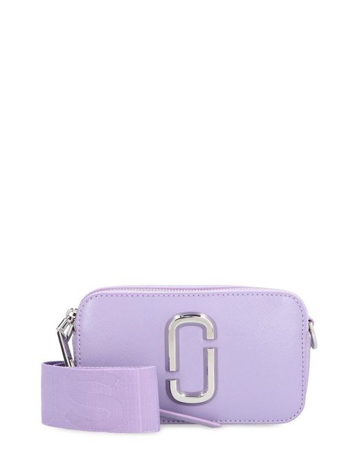 Marc Jacobs Purple The Utility Snapshot Leather Camera Bag