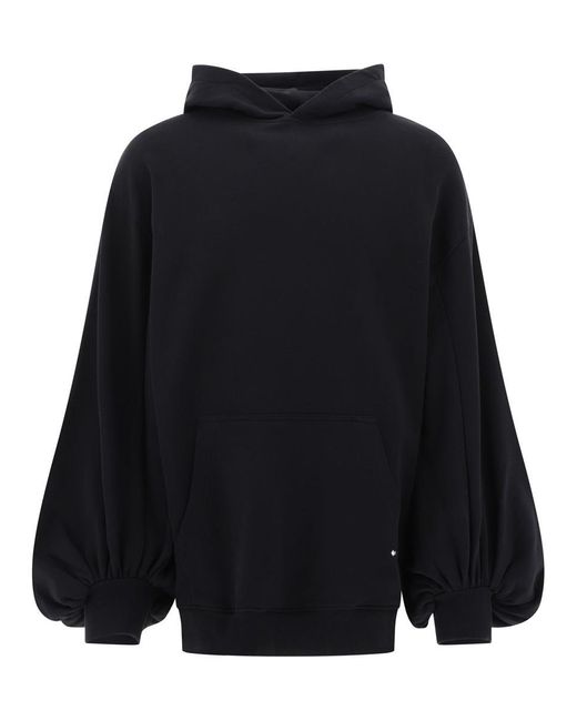 GmbH Black Hoodie With Oversized Sleeves for men