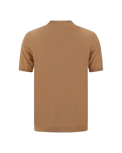 Roberto Collina Brown Polo Shirts for men