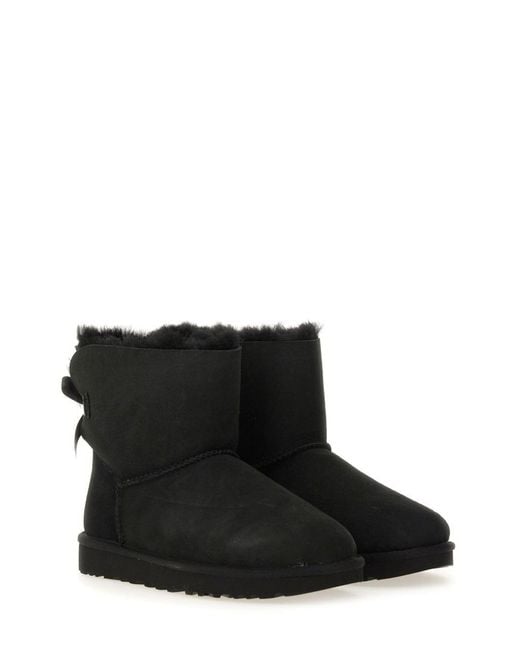 Ugg Black "Mini Bailey Bow Ii" Boot