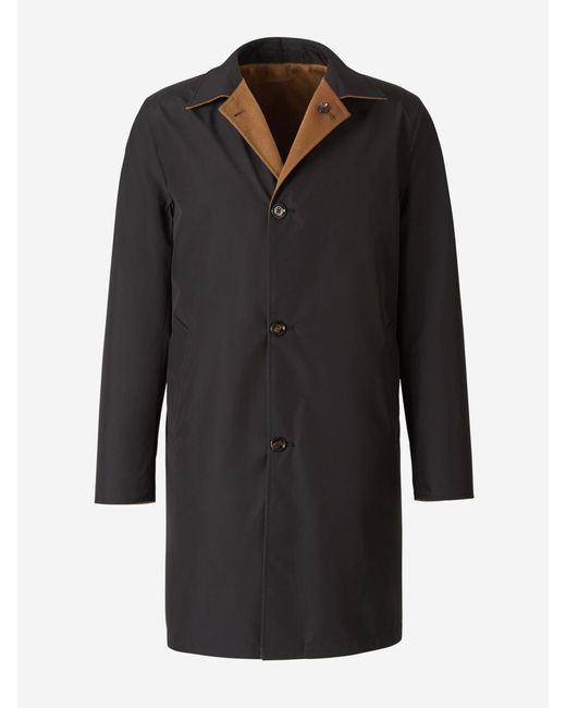 KIRED Brown Reversible Cashmere Coat for men