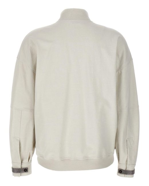Brunello Cucinelli White Sweatshirts