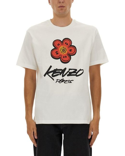 KENZO White X Futura 2000" T-Shirt for men