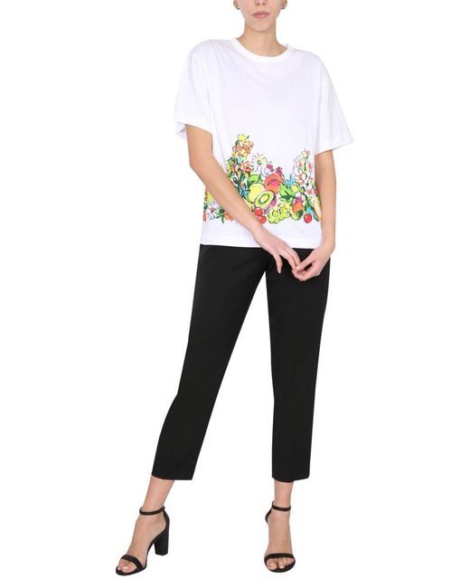Boutique Moschino White Fruit Print T-shirt