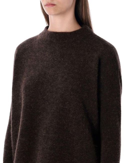 Sessun Black Wool Knit Sweater With Relaxed Fit