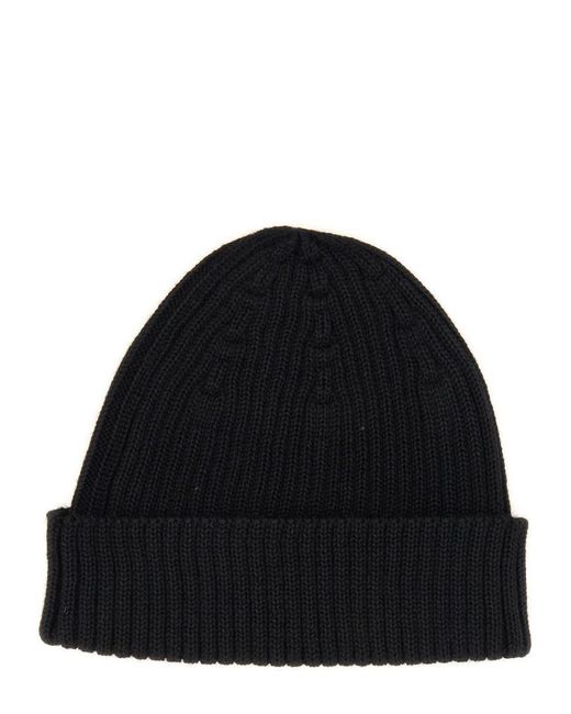 Maison Kitsuné Black Beanie Hat