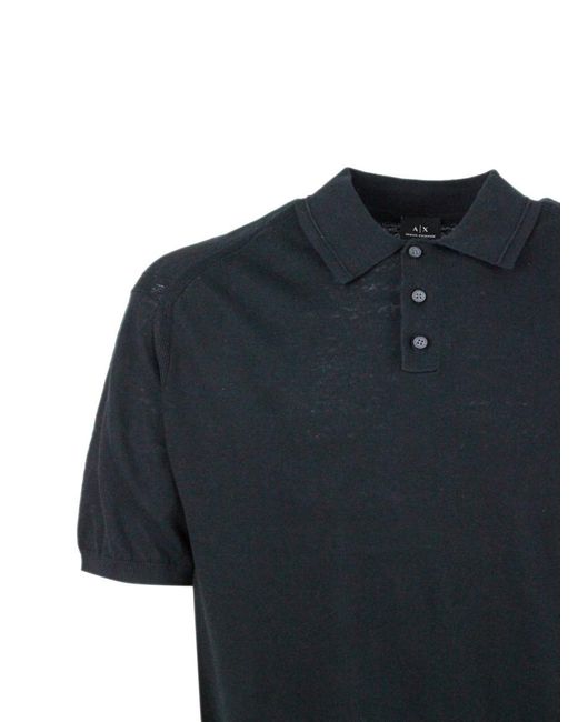 ARMANI EXCHANGE Blue T-shirts And Polos for men
