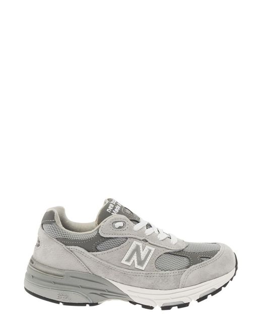 New Balance White 993 Low Top Sneakers With Logo Patch