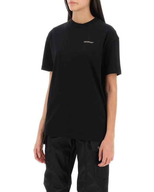 Off-White c/o Virgil Abloh Black T-shirt With Back Embroidery