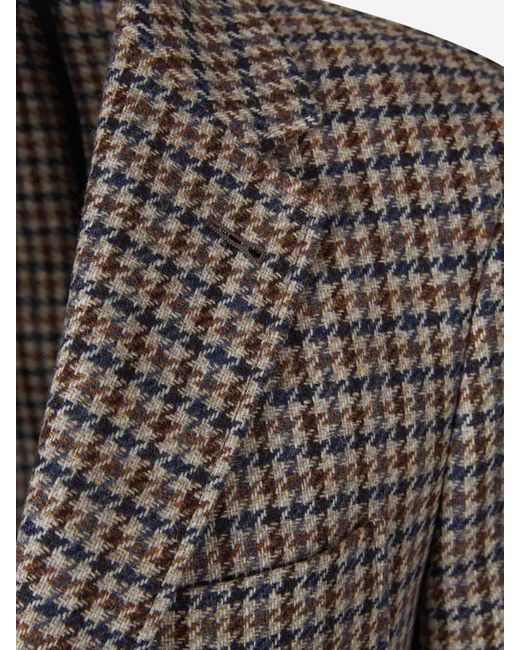 Canali Brown Ultralight Wool Blazer for men