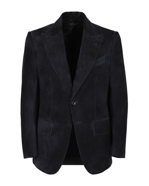 Tom Ford Black Single-Breasted Two-Button Jacket for men