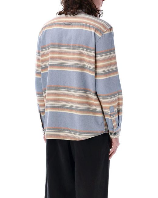 Pendleton Gray Striped Beach Shack Shirt for men