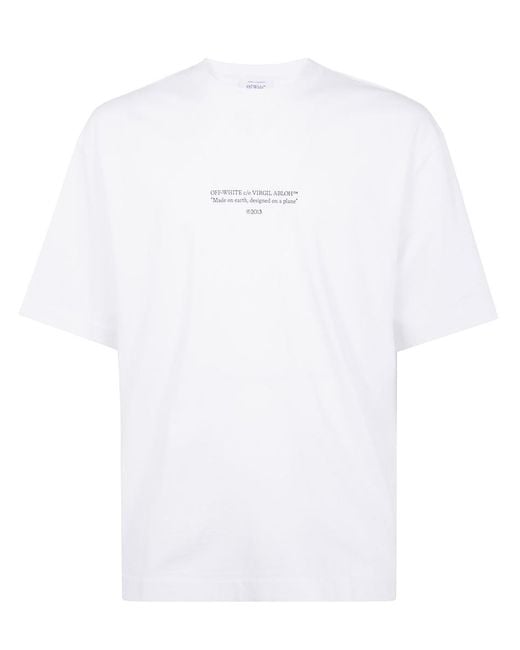 Off-White c/o Virgil Abloh White "statement Skate" Short Sleeves Tee Clothing