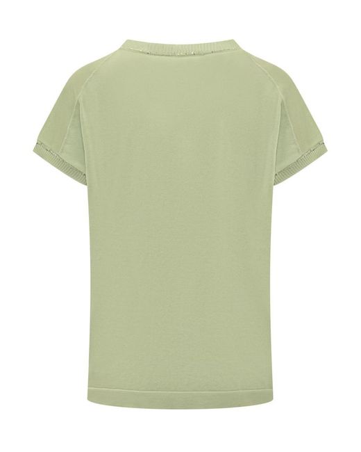 Fabiana Filippi Green T-shirt Sequins
