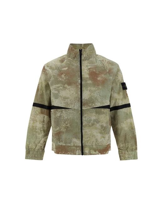 Stone Island Green Giacca for men