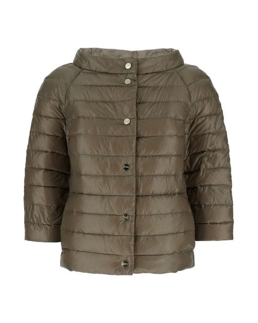 Herno Green Cappa Reversibile Nylon Ultralig