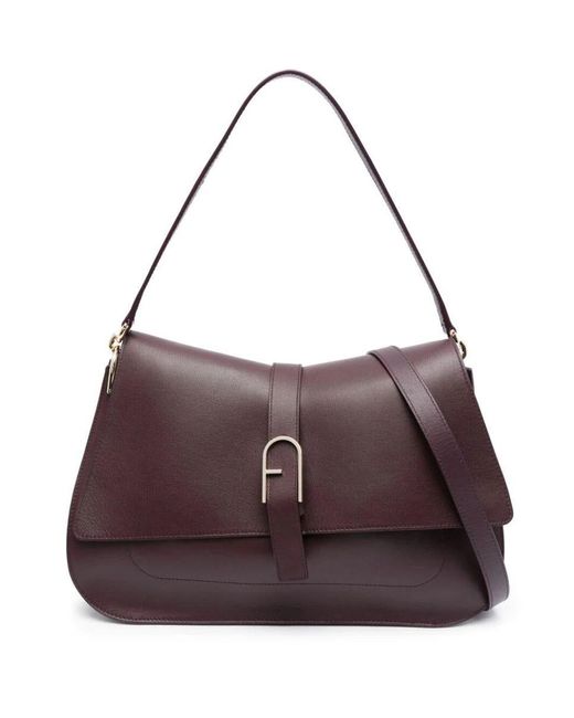 Furla Flow Xl Top Handle Bags in Purple | Lyst