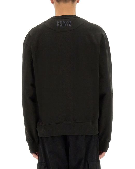KENZO Black Happy Tiger Classic Sweatshirt for men