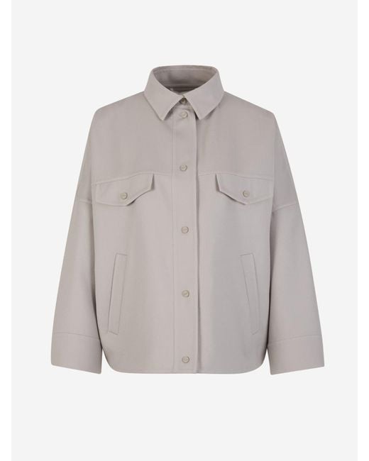 Herno Gray Double Layer Wool Jacket