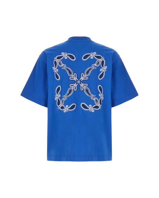 Off-White c/o Virgil Abloh Blue Off- T-Shirt for men