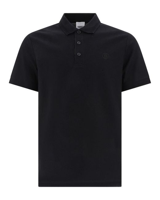 Burberry Black "Eddie" Polo Shirt for men