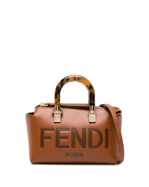 Fendi Brown By The Way Mini Leather Handbag