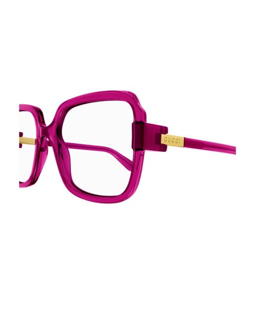 Gucci Purple Gg1433O Linea Lettering Eyeglasses