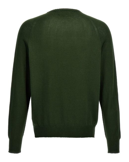 Ma'ry'ya Green Crew-Neck Sweater for men