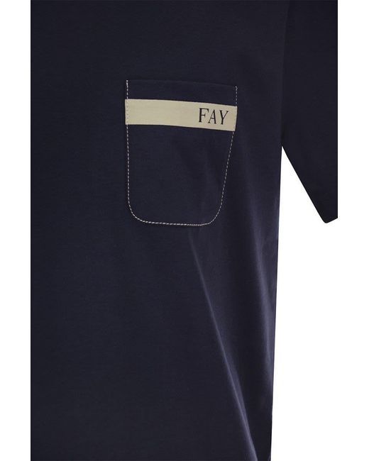 Fay Blue T-Shirts And Polos for men