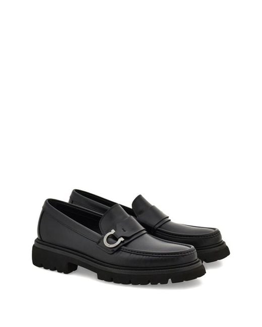 Ferragamo Black Flat Shoes
