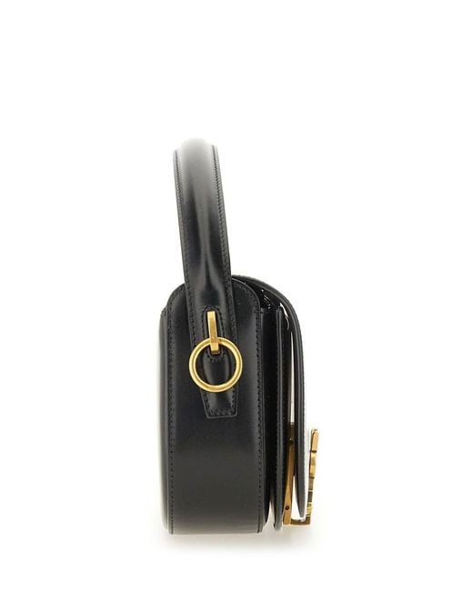Saint Laurent Black Voltaire" Bag With Logo
