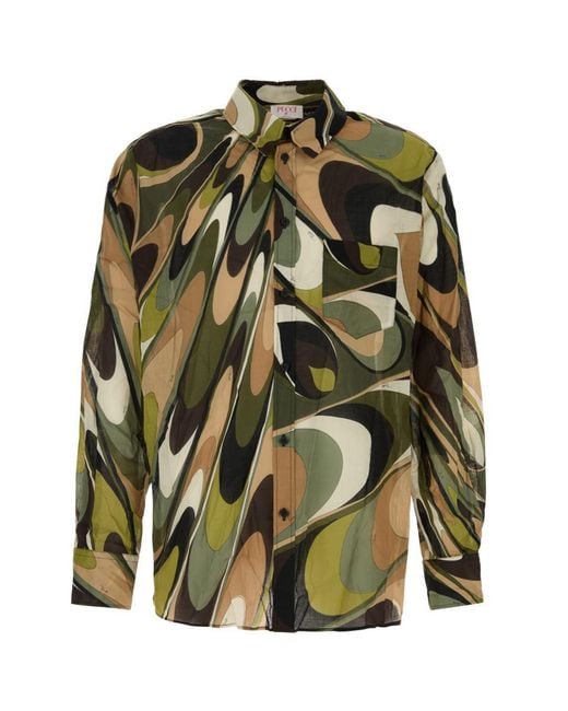 Emilio Pucci Green Shirts for men