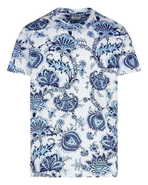 Tシャツ・カットソー ETRO LIGHT BLUE COTTON T-SHIRT ETRO bandana-print Cotton T-shirt | Blue | FARFETCH