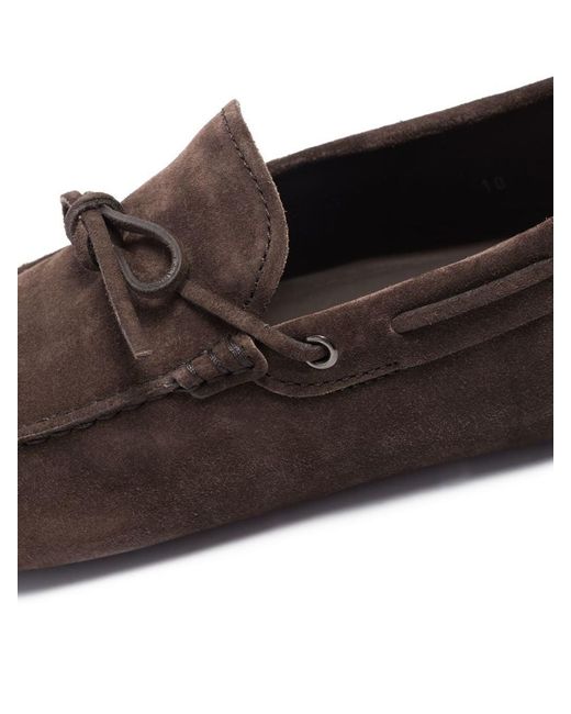 Tod's Brown Gommini Suede Driving Shoes for men