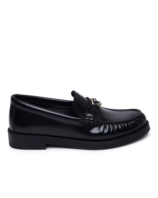 Jimmy Choo Black Leather Loafers