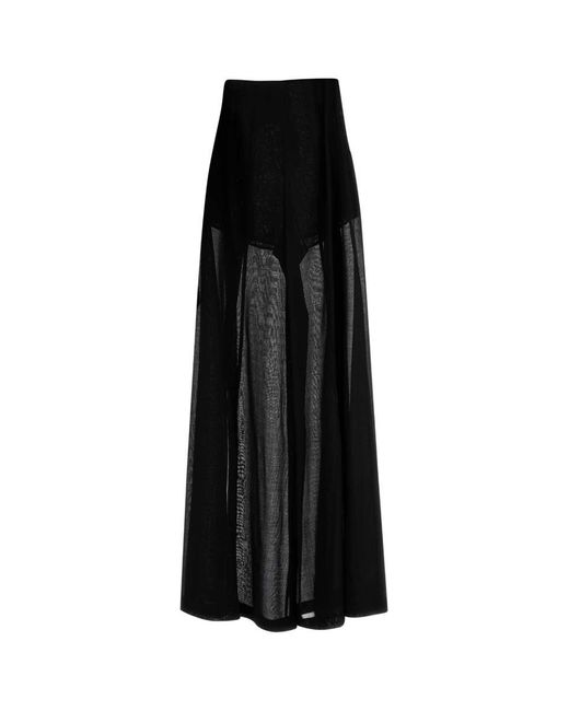 Philosophy Di Lorenzo Serafini Black Wool Blend Wide-Leg Pant
