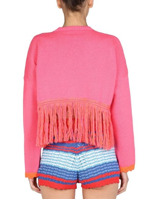 Gallo Pink Logo Embroidery Sweater