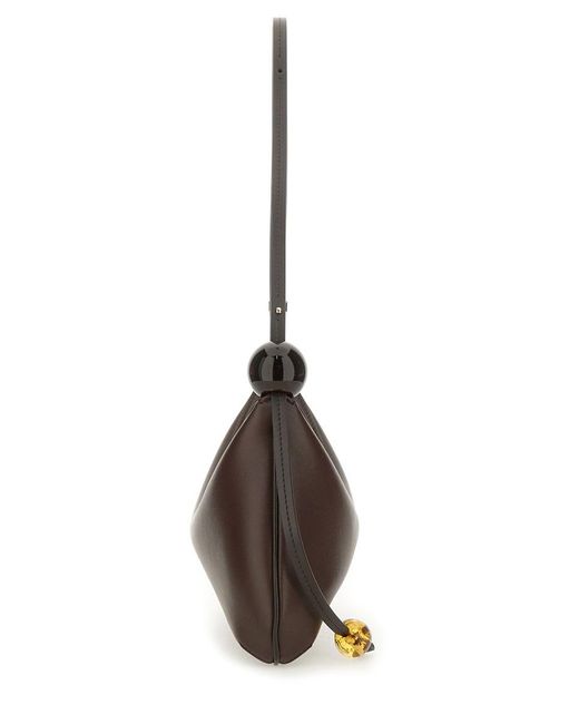 Jacquemus Brown Bag "Bisou Pearls" Large
