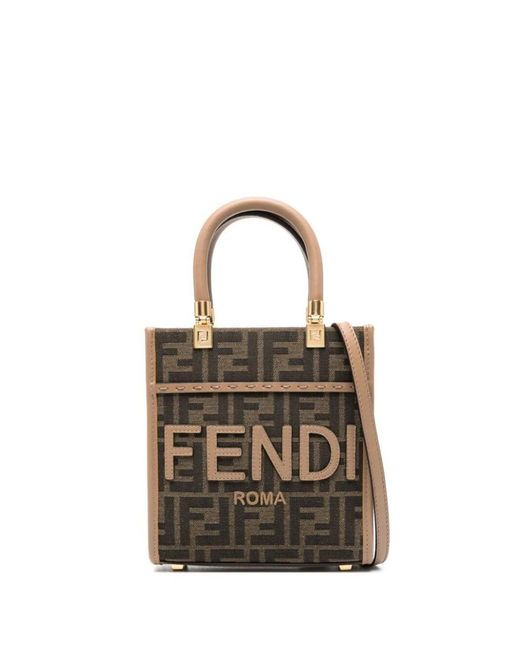 Fendi Brown "Sunshine" Mini Hand Bag