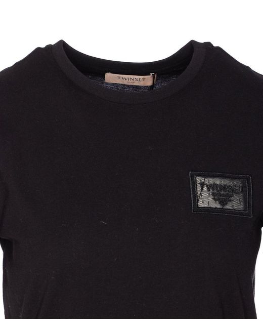 Twinset Black T-Shirts And Polos